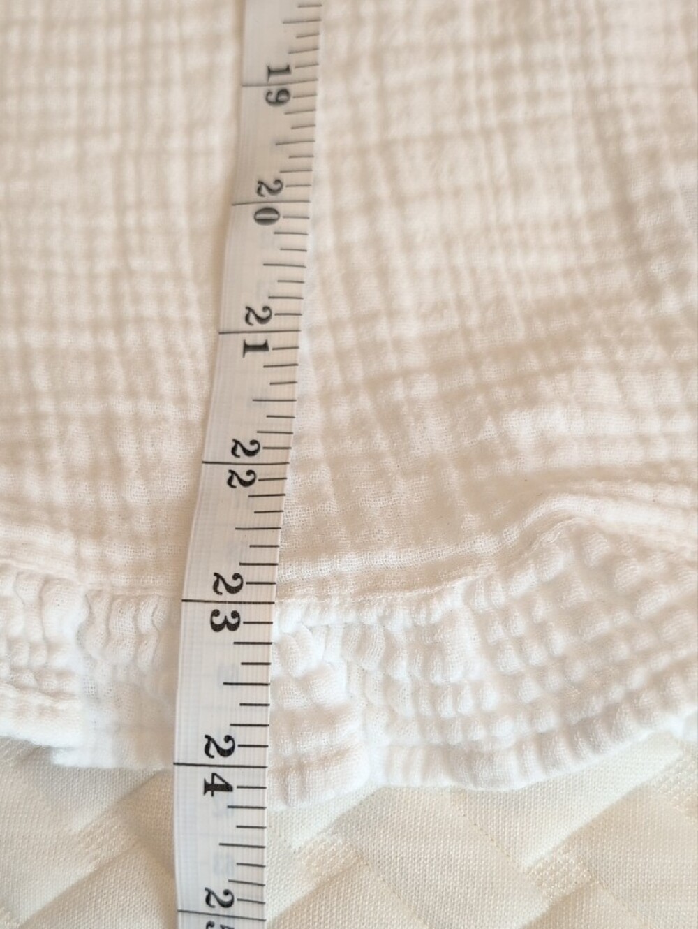 BEACH LUNCH LOUNGE Cotton Gauze Short Sleeve Top White Relaxed Ruffle Trim XL - Picture 10 of 10
